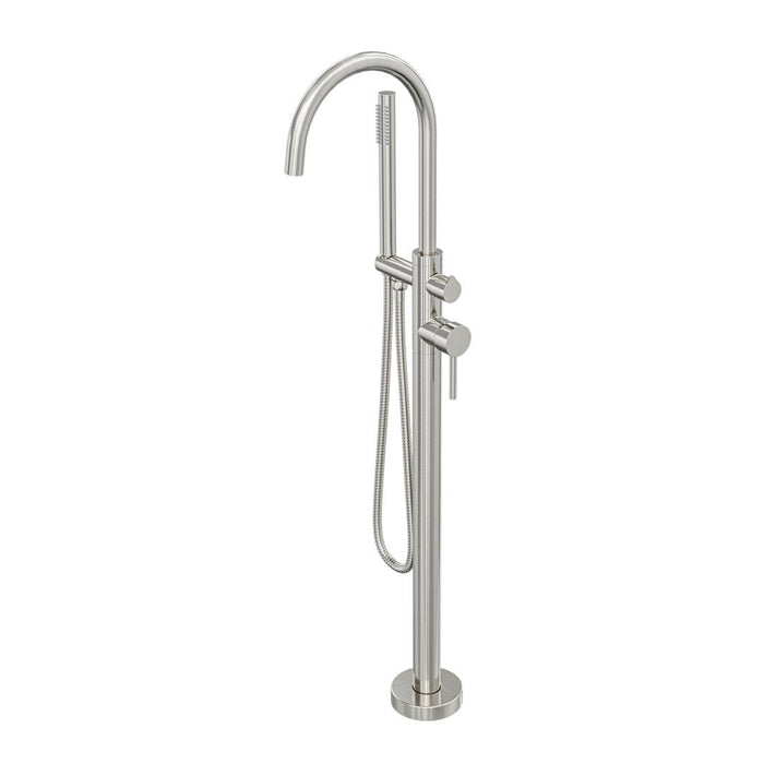 Linsol Nure Freestanding Bath Filler with Hand Shower - Brushed Nickel 