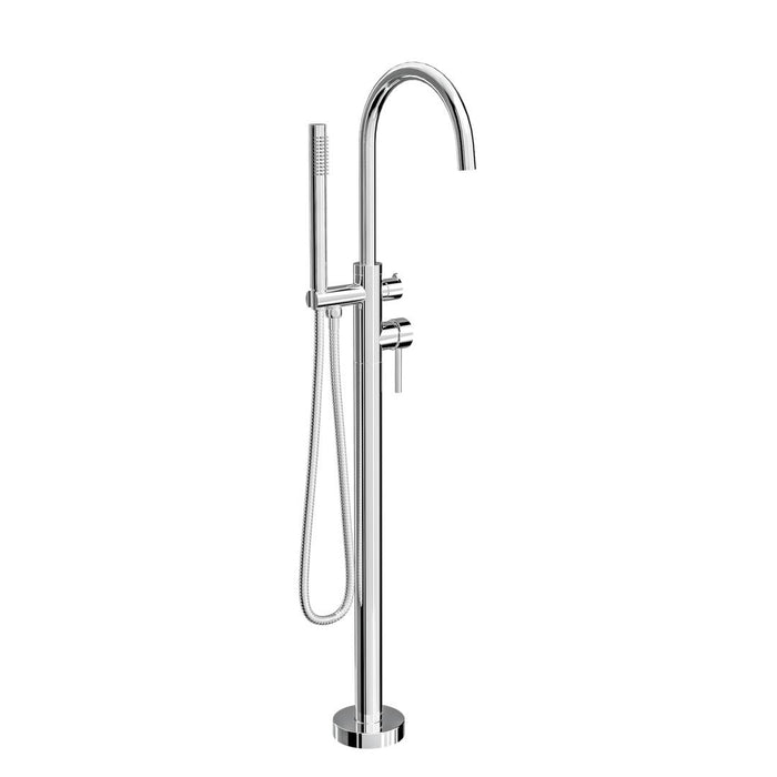 Linsol Nure Freestanding Bath Filler with Hand Shower - Chrome 