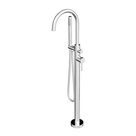 Linsol Nure Freestanding Bath Filler with Hand Shower - Chrome 