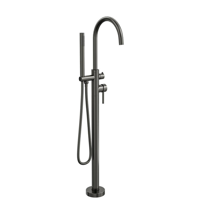 Linsol Nure Freestanding Bath Filler with Hand Shower - Gunmetal 
