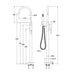 Linsol Nure Freestanding Bath Filler with Hand Shower - Gunmetal 