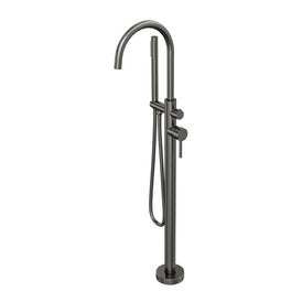 Linsol Nure Freestanding Bath Filler with Hand Shower - Gunmetal 