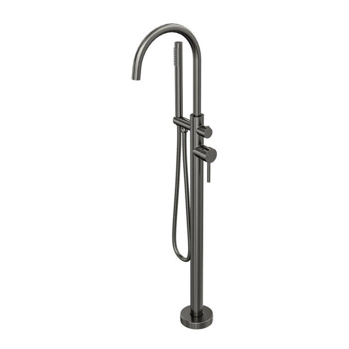 Linsol Nure Freestanding Bath Filler with Hand Shower - Gunmetal 