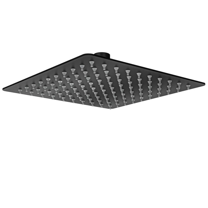 Linsol Ocean 200mm Square Shower Head - Matte Black 