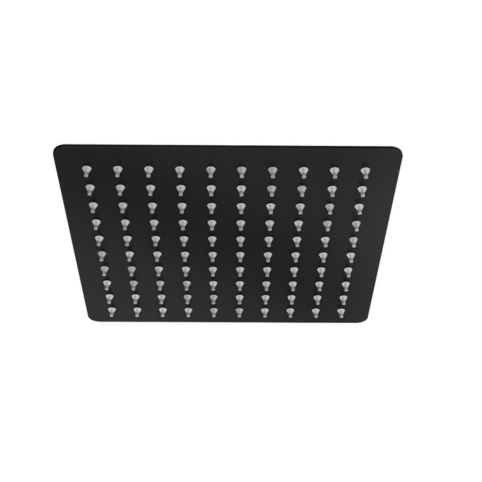 Linsol Ocean 200mm Square Shower Head - Matte Black 