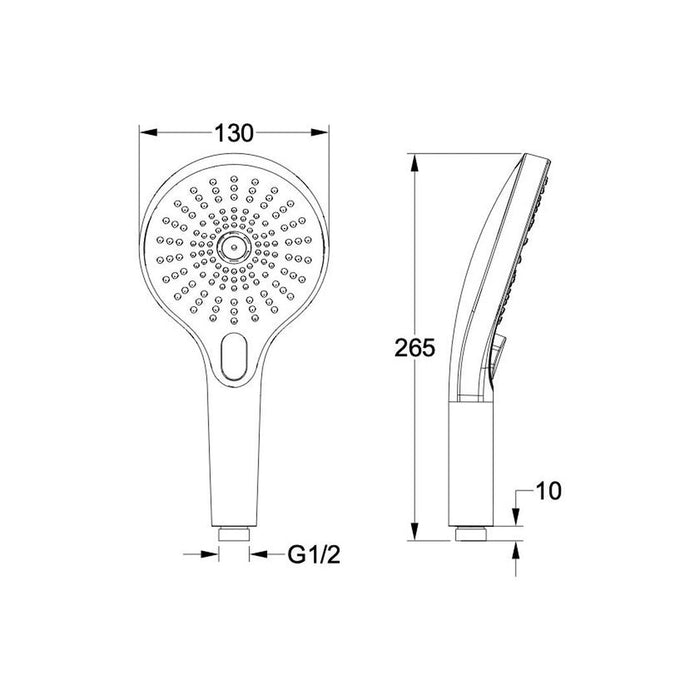 Linsol Oceanjet Multifunction Hand Shower - Brushed Nickel 