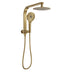 Linsol Oceanjet Short Shower Combination with 200mm Round Head - Brushed Brass 