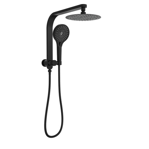 Linsol Oceanjet Short Shower Combination with 200mm Round Head - Matte Black 
