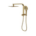 Linsol Oceanjet Short Shower Combination with 200mm Square Head - Brushed Brass 