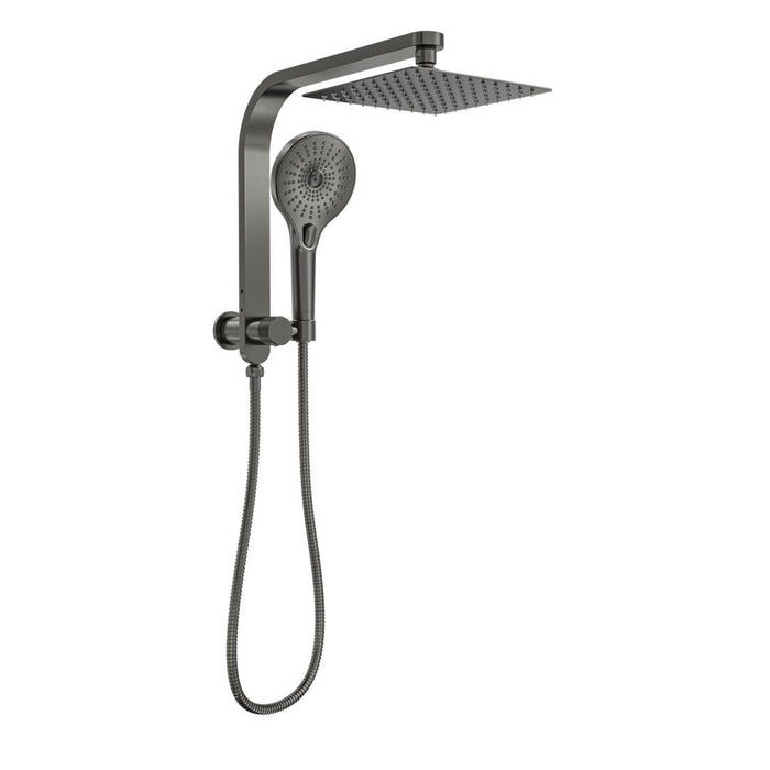 Linsol Oceanjet Short Shower Combination with 200mm Square Head - Gunmetal 