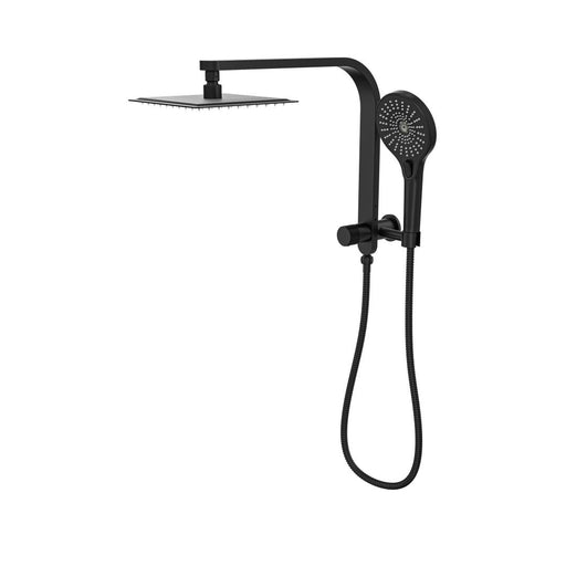 Linsol Oceanjet Short Shower Combination with 200mm Square Head - Matte Black 
