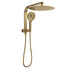 Linsol Oceanjet Short Shower Combination with 300mm Round Head - Brushed Brass 