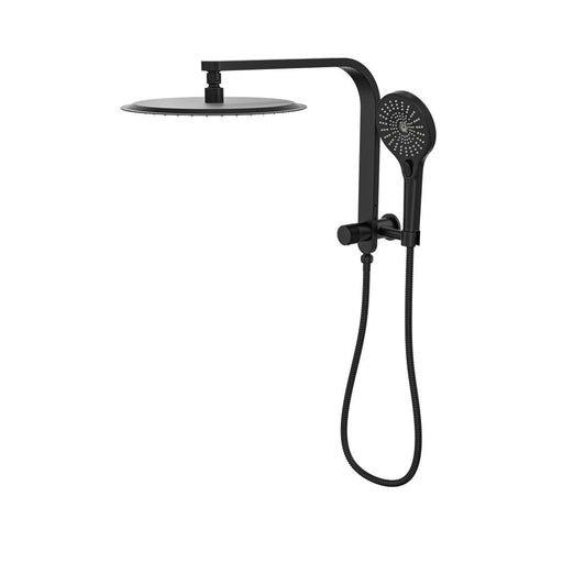 Linsol Oceanjet Short Shower Combination with 300mm Round Head - Matte Black 