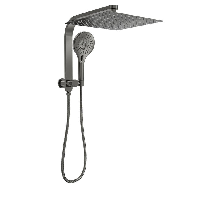 Linsol Oceanjet Short Shower Combination with 300mm Square Head - Gunmetal 