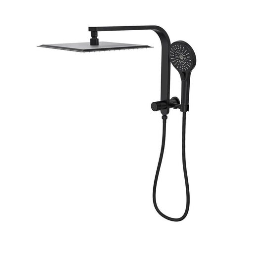 Linsol Oceanjet Short Shower Combination with 300mm Square Head - Matte Black 