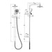 Linsol Oceanjet Shower Combination with 200mm Round Head - Brushed Nickel 
