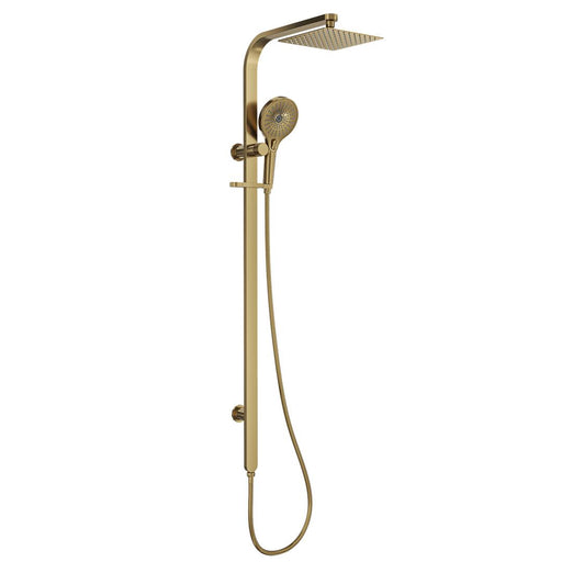 Linsol Oceanjet Shower Combination with 200mm Square Head - Brushed Brass 