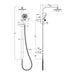 Linsol Oceanjet Shower Combination with 200mm Square Head - Gunmetal 