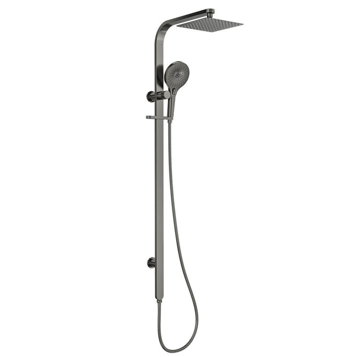 Linsol Oceanjet Shower Combination with 200mm Square Head - Gunmetal 
