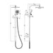 Linsol Oceanjet Shower Combination with 300mm Square Head - Gunmetal 