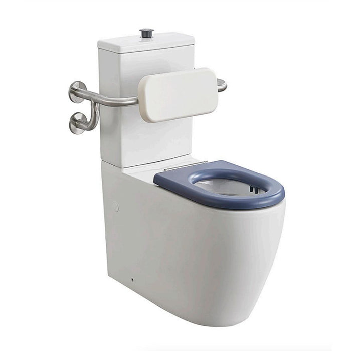 Linsol Opale Rimless Back to Wall Care Toilet Suite with Backrest - Gloss White 