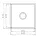 Linsol Quadra 440mm Single Bowl Sink - Brushed Stainless 
