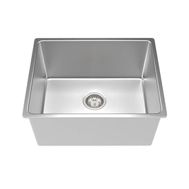 Linsol Quadra 540mm Single Bowl Sink - Brushed Stainless 