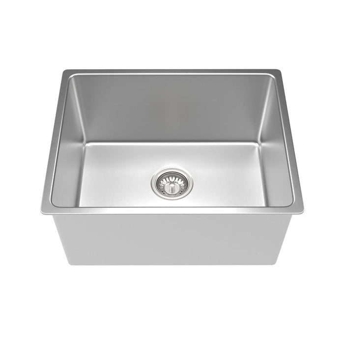 Linsol Quadra 540mm Single Bowl Sink - Brushed Stainless 