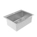 Linsol Quadra 635mm Single Bowl Sink with Tap Landing - Brushed Stainless 
