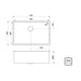 Linsol Quadrum 66L Sink - Brushed Stainless 