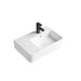 Linsol Rubbic Wall Mounted Basin with Left Hand Shelf - Gloss White 
