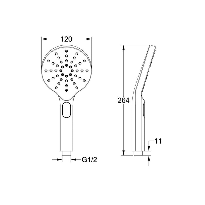 Linsol Souljet Eco Multifunction Hand Shower - Matte Black 