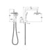 Linsol Souljet Short Shower Combination with 200mm Head - Gunmetal 