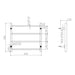 Linsol Spirit 4 Bar Heated Towel Rail - Brushed Brass 