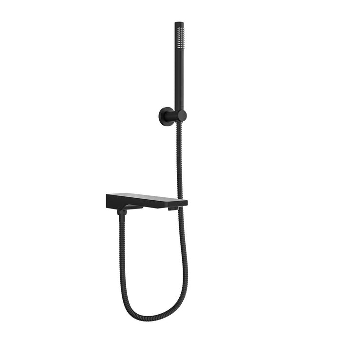 Linsol Tara Bath Spout with Divertor and Hand Shower - Matte Black 