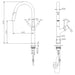 Linsol Tish S2 Pull Out Sink Mixer - Chrome 