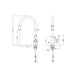 Linsol Tommy S2 Pull Out Sink Mixer - Gunmetal 