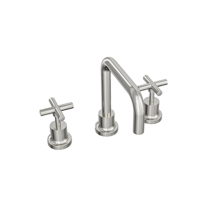 Linsol Tre Cross Handle Basin Set - Brushed Nickel 