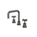 Linsol Tre Cross Handle Basin Set - Gunmetal 
