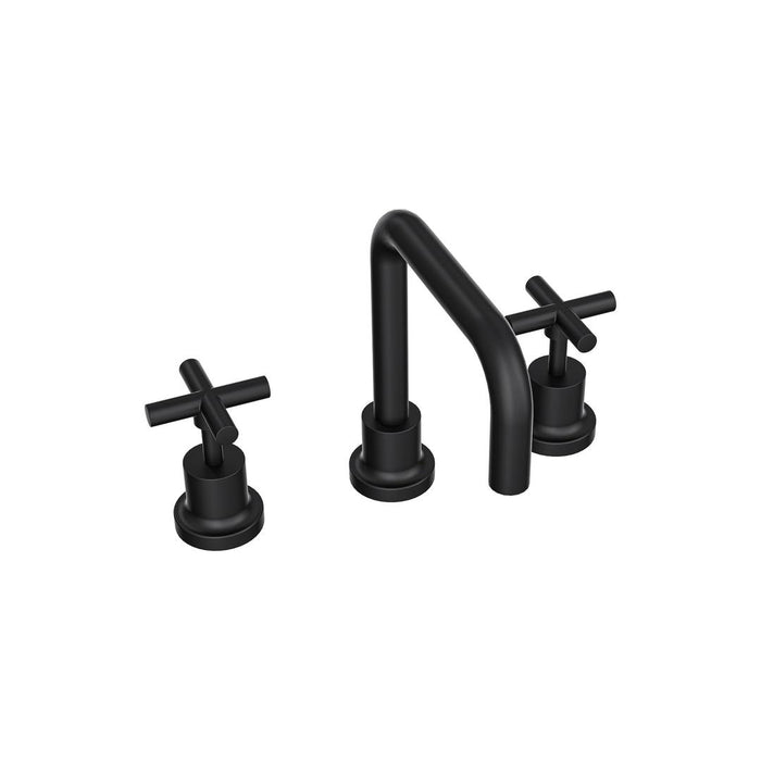 Linsol Tre Cross Handle Basin Set - Matte Black 