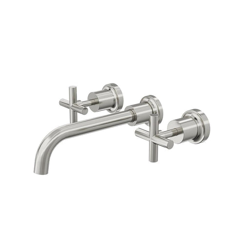 Linsol Tre Cross Handle Bath Set - Brushed Nickel 