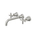 Linsol Tre Cross Handle Bath Set - Brushed Nickel 