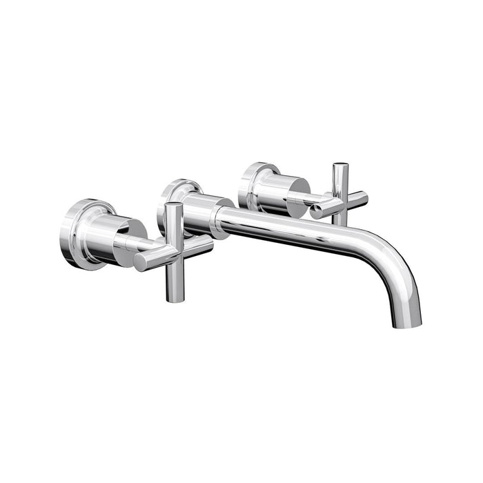 Linsol Tre Cross Handle Bath Set - Chrome 