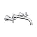 Linsol Tre Cross Handle Bath Set - Chrome 