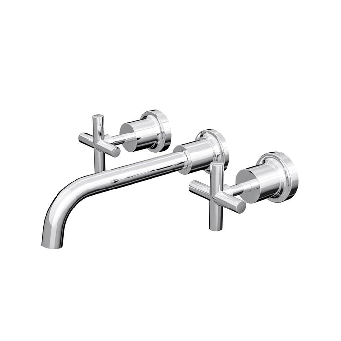 Linsol Tre Cross Handle Bath Set - Chrome 