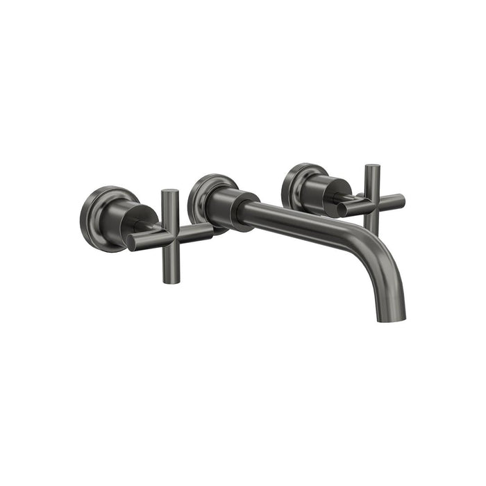 Linsol Tre Cross Handle Bath Set - Gunmetal 