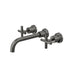 Linsol Tre Cross Handle Bath Set - Gunmetal 