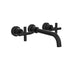 Linsol Tre Cross Handle Bath Set - Matte Black 
