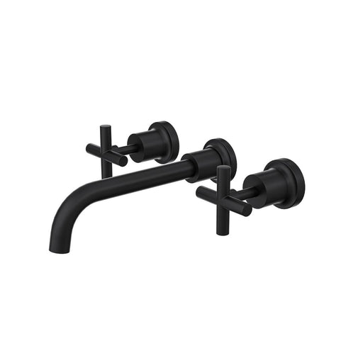 Linsol Tre Cross Handle Bath Set - Matte Black 