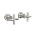 Linsol Tre Cross Handle Wall Top Assemblies - Chrome 